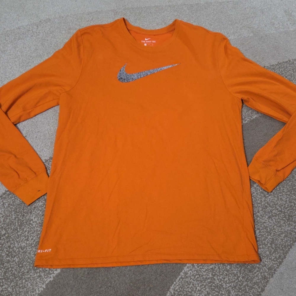 Nike Men's Vibrant Orange Long Sleeve Tee